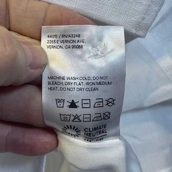 Reformation White Linen Collared Sleeveless Mini Dress Size 10 - Picture 7 of 11